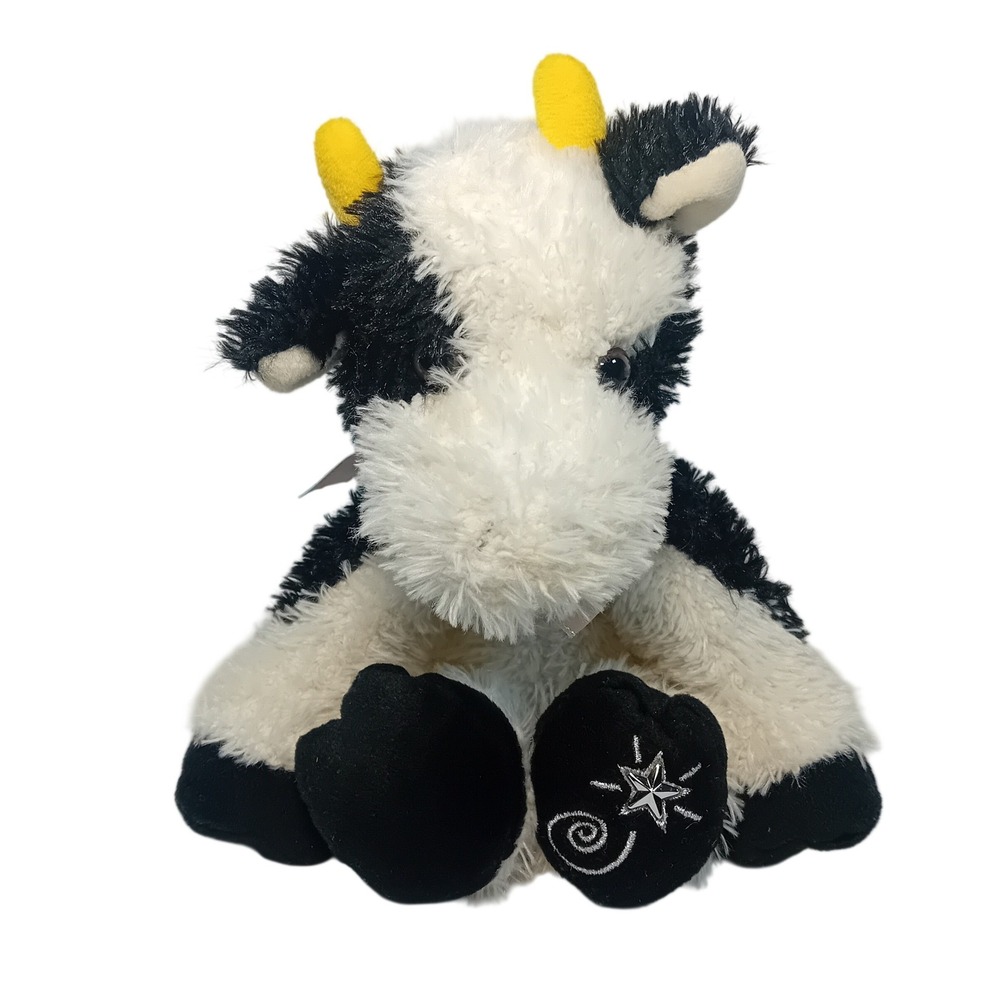 NO CODE 2006 Vintage Y2K Russ Shining Stars Cow Plushie Stuffed Animal Toy 10"